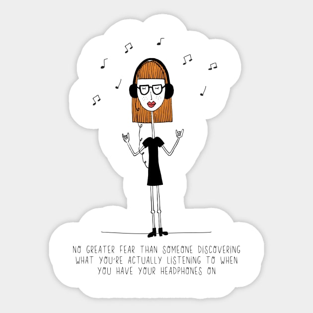 Headphone Fears Sticker by bustle